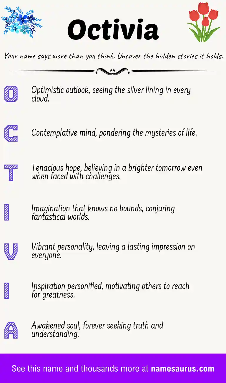 Acrostic poem about Octivia.