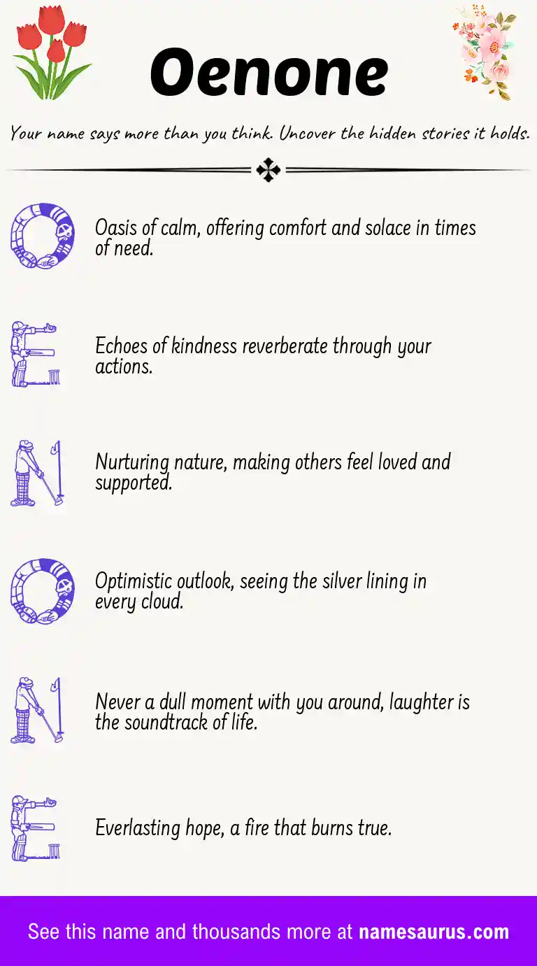 Acrostic poem about Oenone.