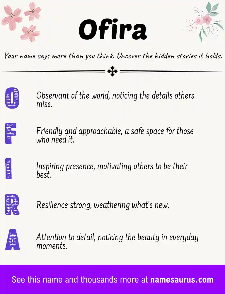 Acrostic poem about Ofira.