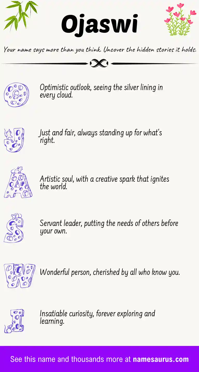 Acrostic poem about Ojaswi.