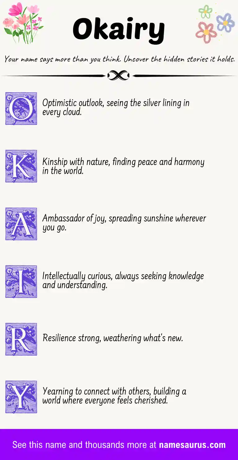 Acrostic poem about Okairy.