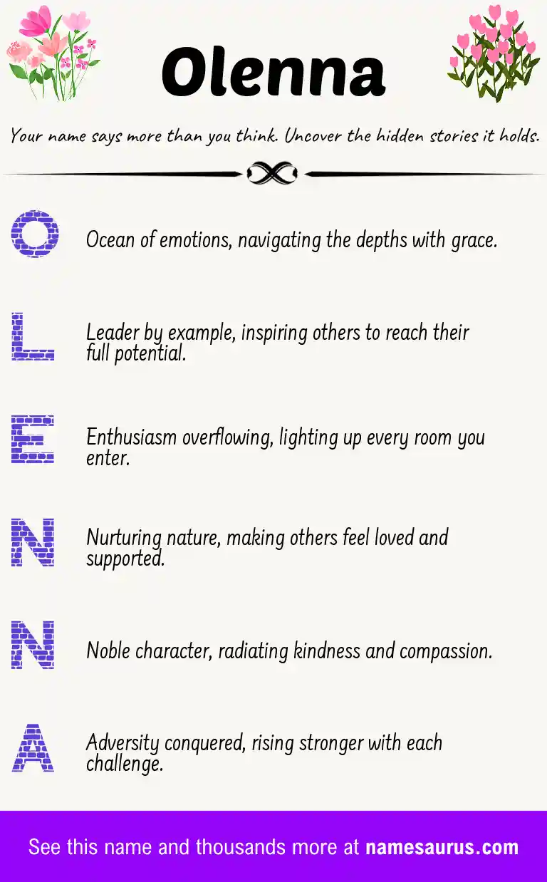 Acrostic poem about Olenna.