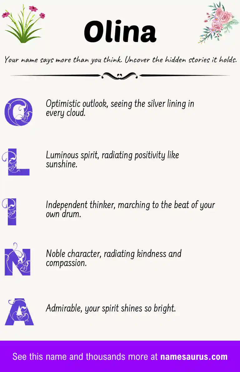 Acrostic poem about Olina.