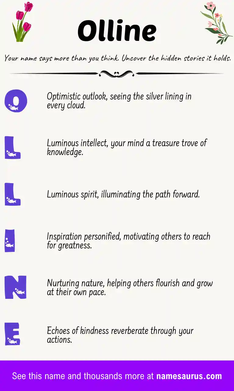 Acrostic poem about Olline.