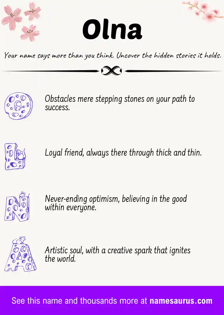 Acrostic poem about Olna.