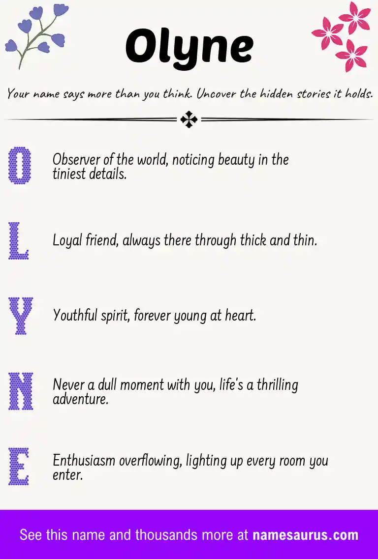Acrostic poem about Olyne.
