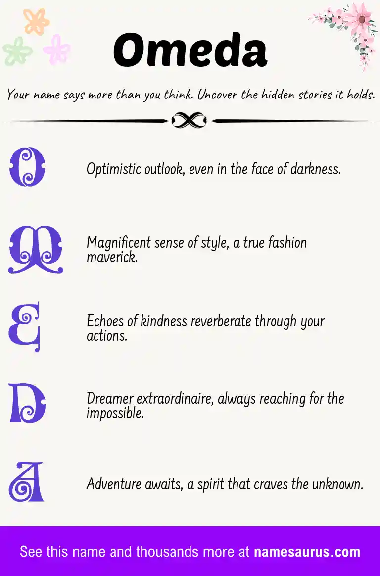 Acrostic poem about Omeda.