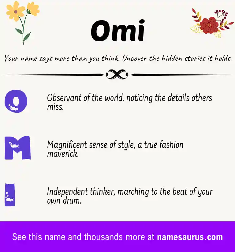 Acrostic poem about Omi.