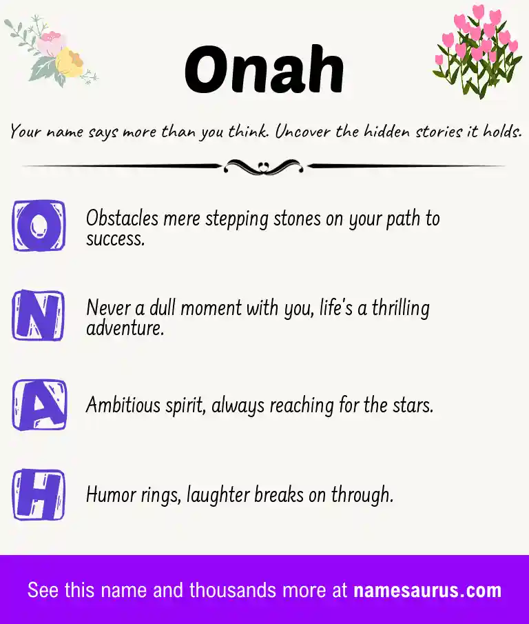 Acrostic poem about Onah.