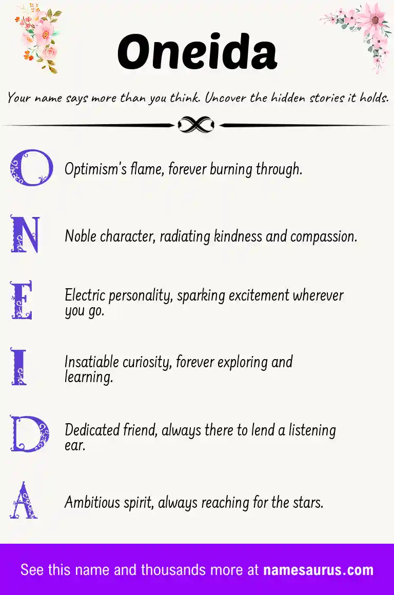 Acrostic poem about Oneida.