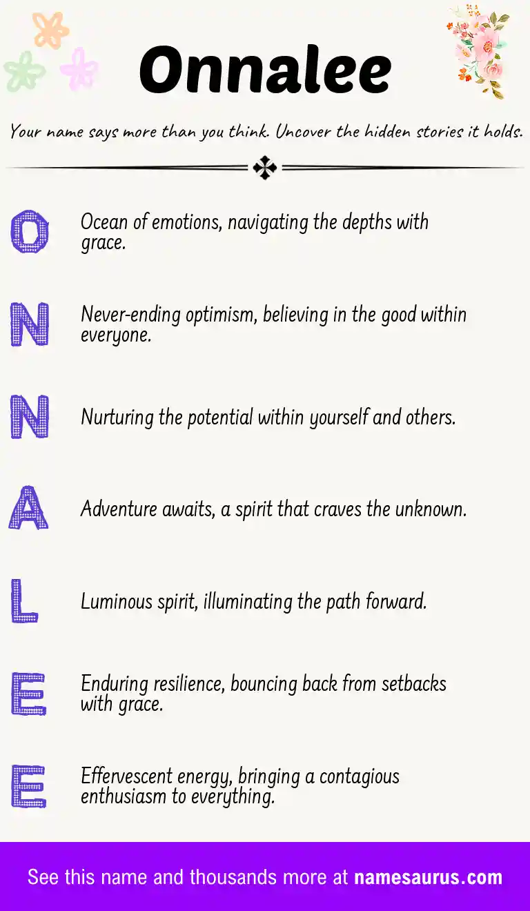 Acrostic poem about Onnalee.