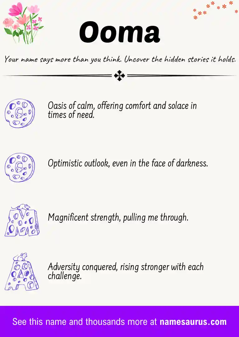 Acrostic poem about Ooma.