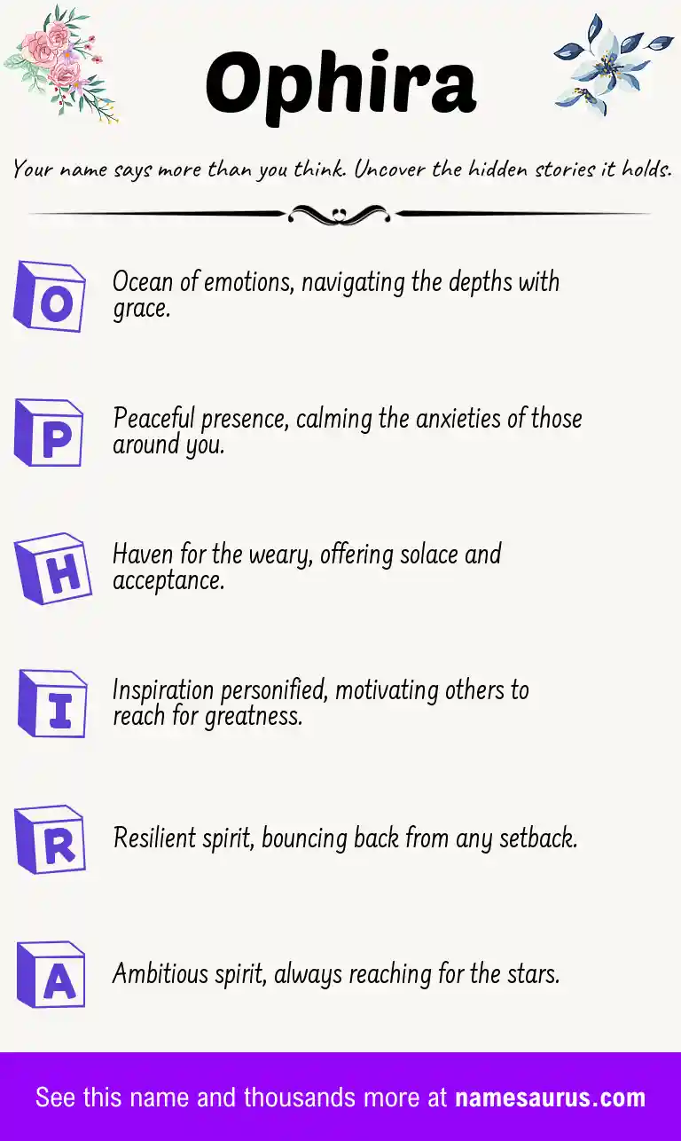 Acrostic poem about Ophira.