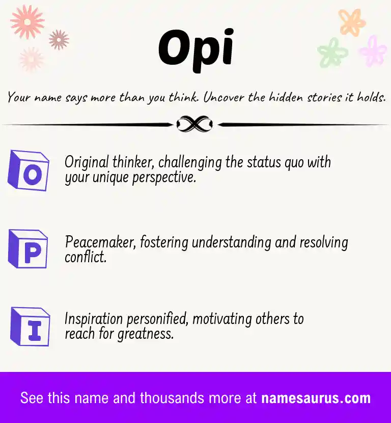 Acrostic poem about Opi.