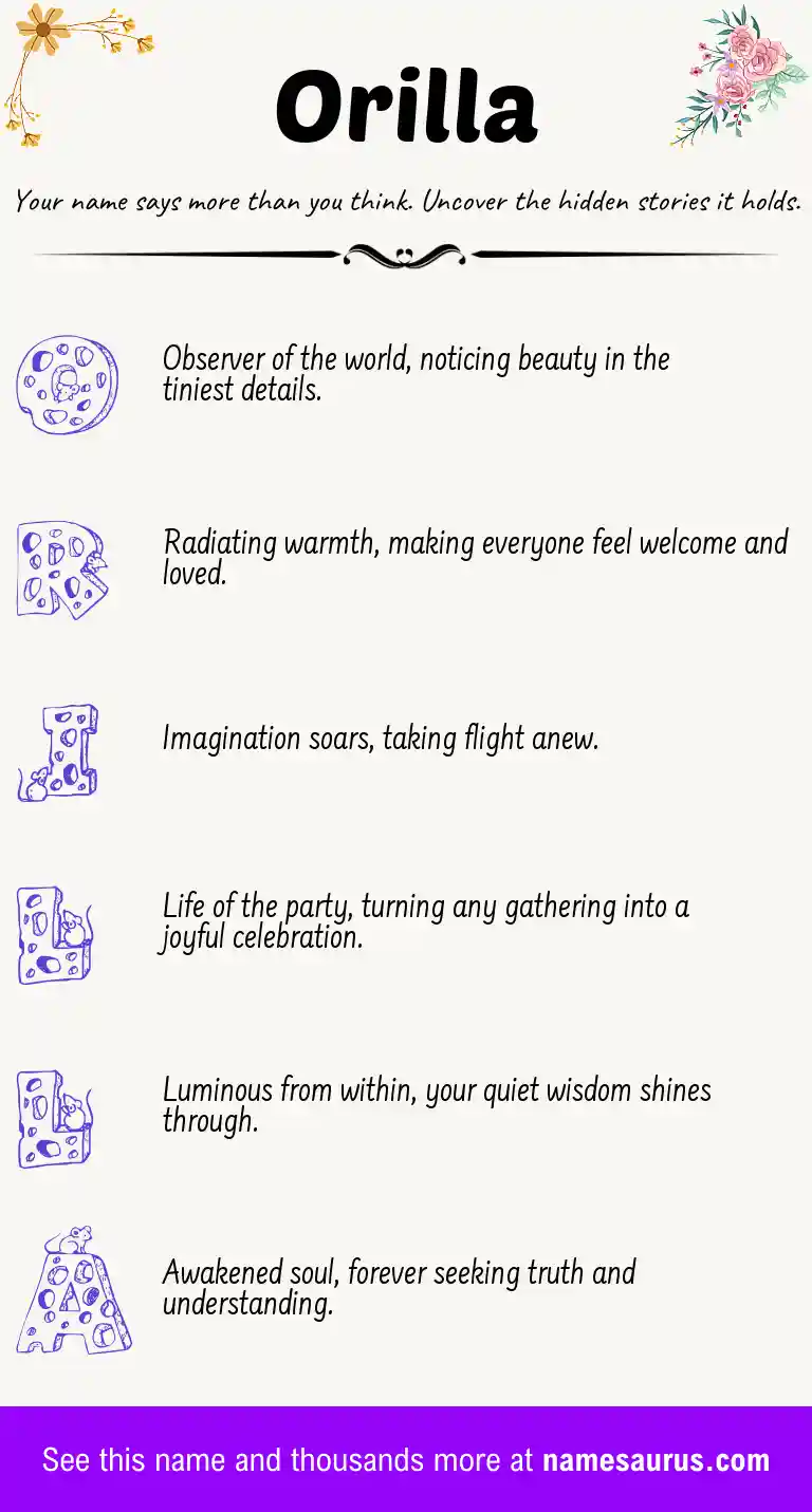Acrostic poem about Orilla.