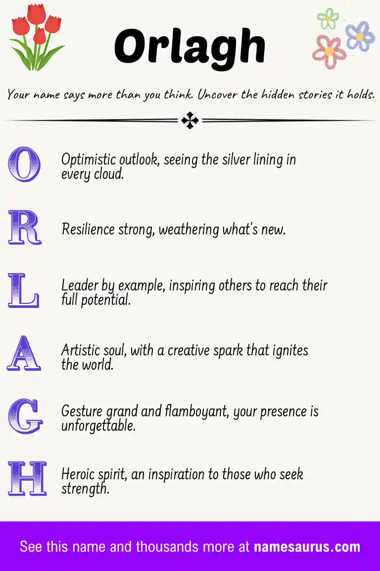 Acrostic poem about Orlagh.