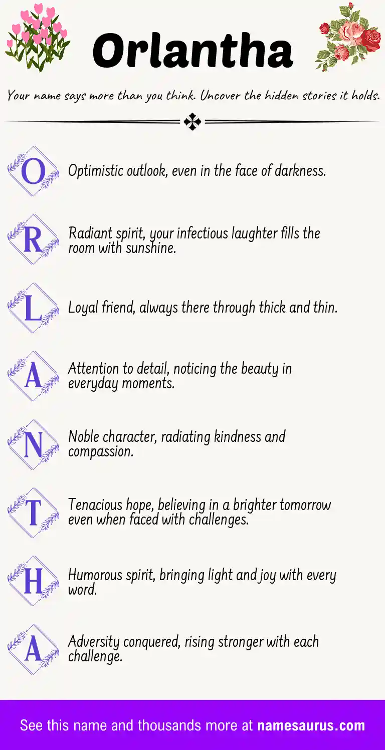 Acrostic poem about Orlantha.