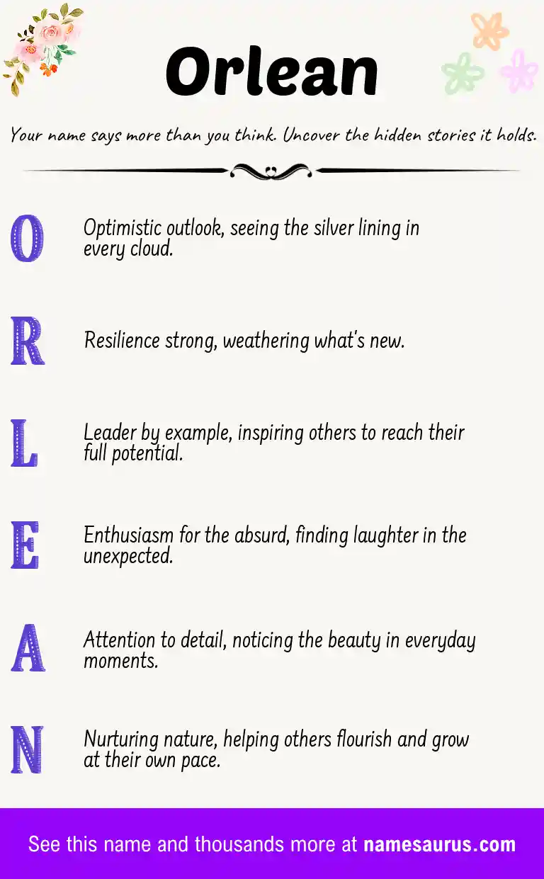 Acrostic poem about Orlean.