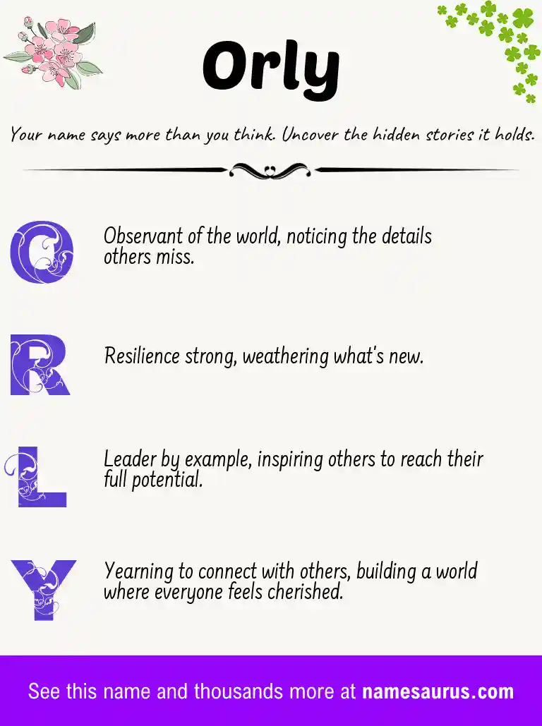 Acrostic poem about Orly.