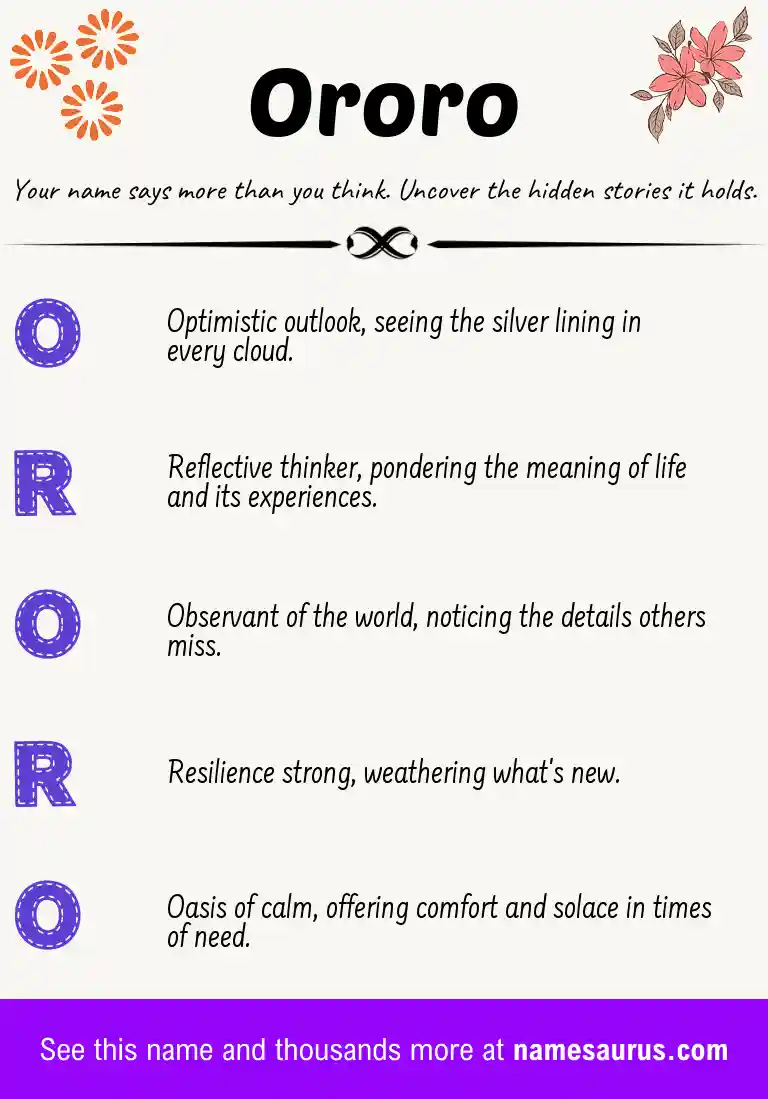 Acrostic poem about Ororo.