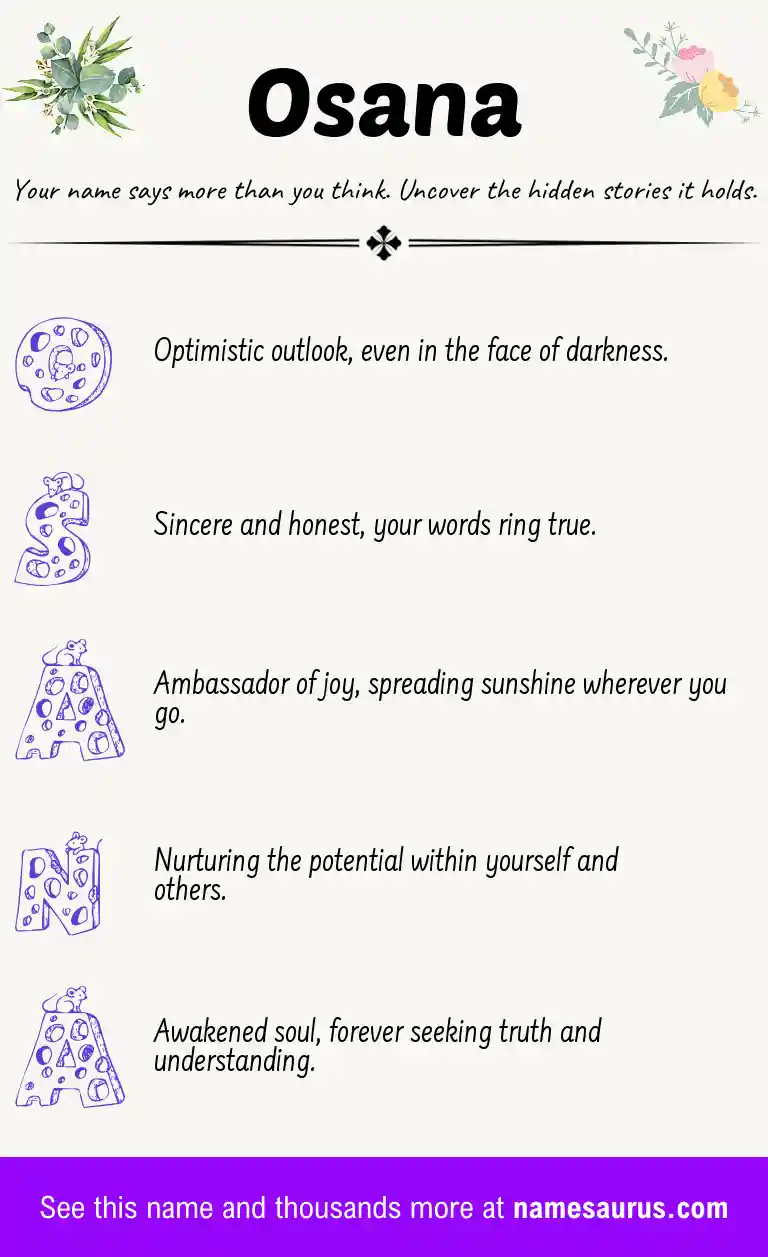Acrostic poem about Osana.