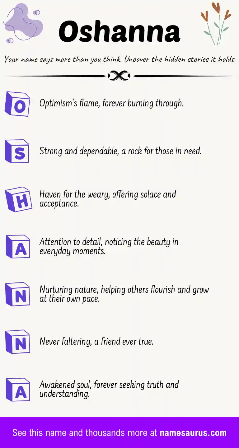 Acrostic poem about Oshanna.