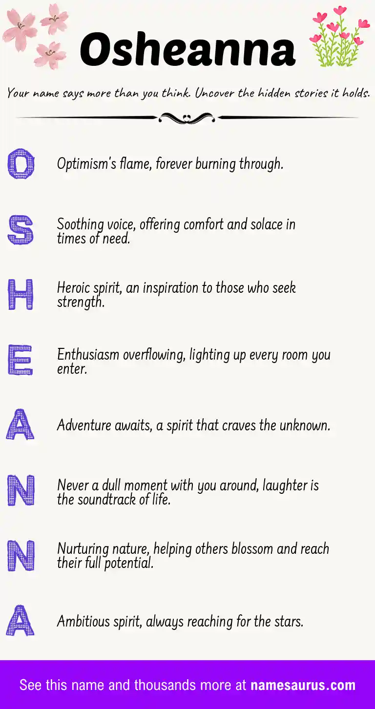 Acrostic poem about Osheanna.