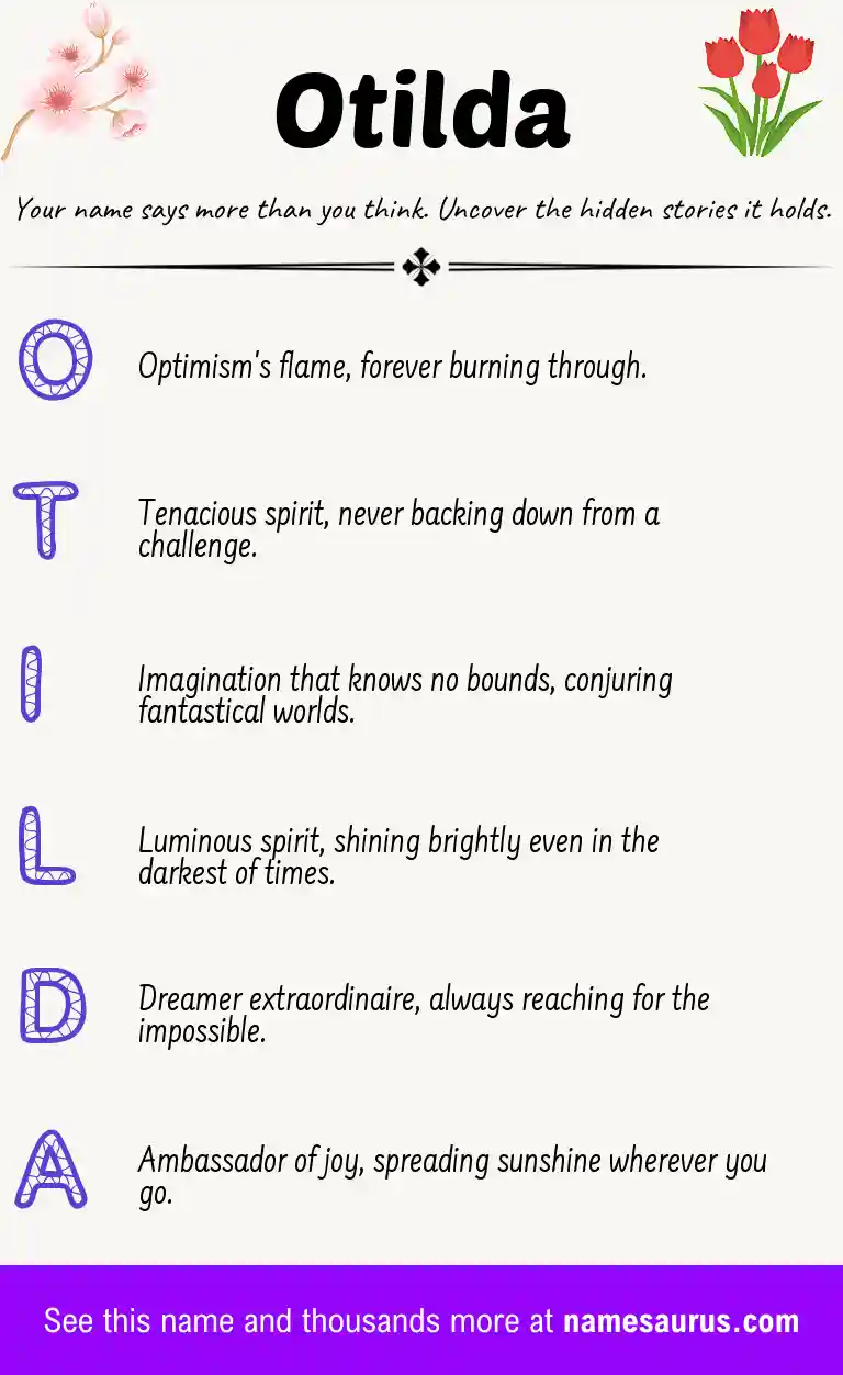Acrostic poem about Otilda.