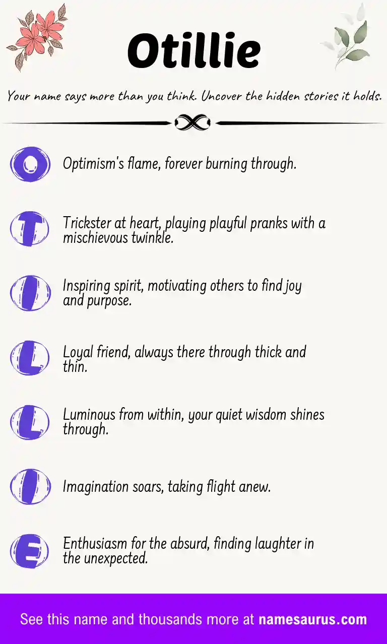 Acrostic poem about Otillie.