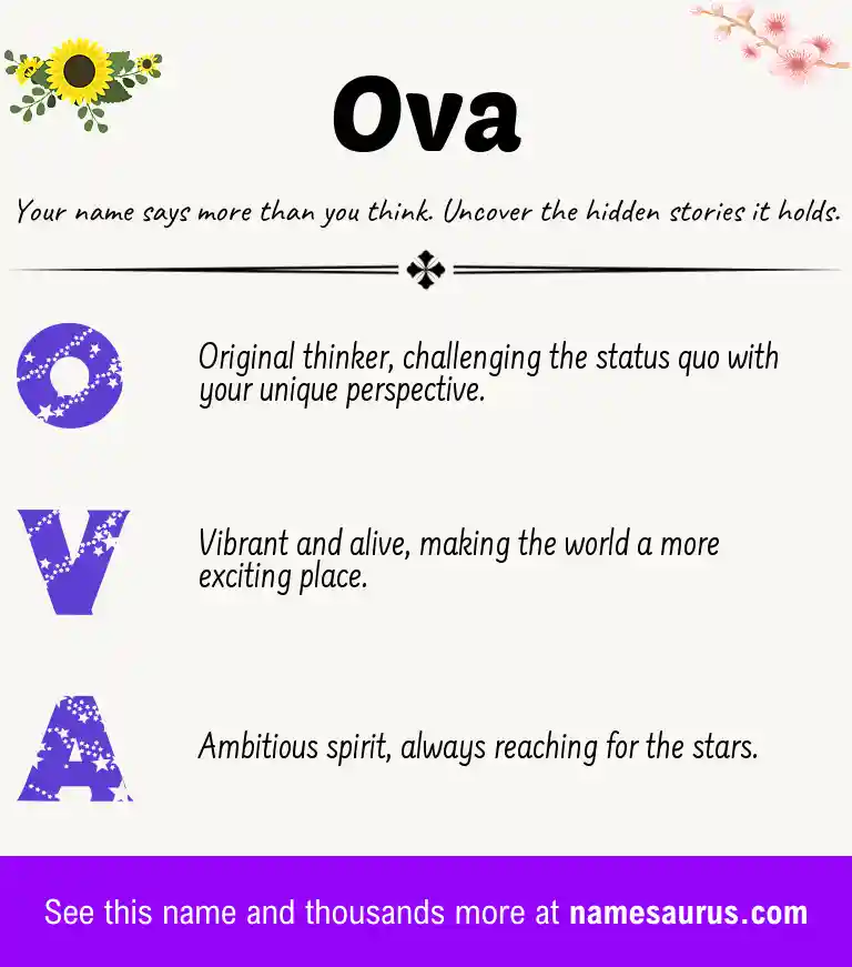 Acrostic poem about Ova.