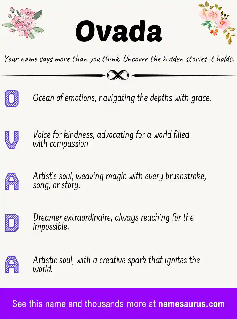 Acrostic poem about Ovada.
