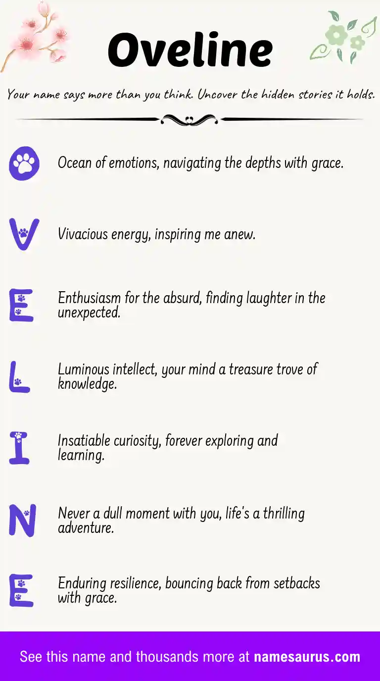 Acrostic poem about Oveline.