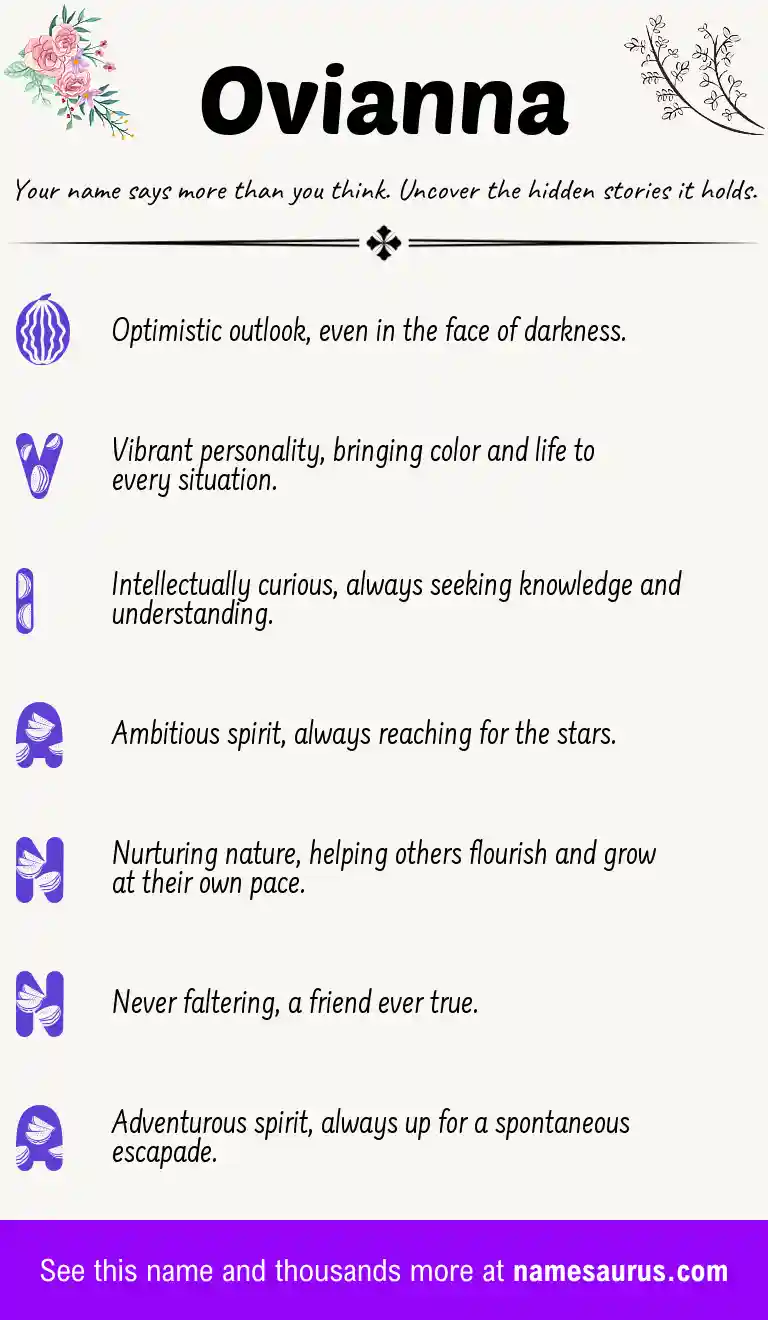 Acrostic poem about Ovianna.