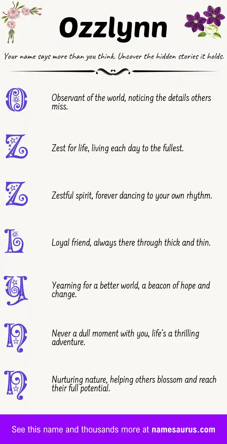 Acrostic poem about Ozzlynn.