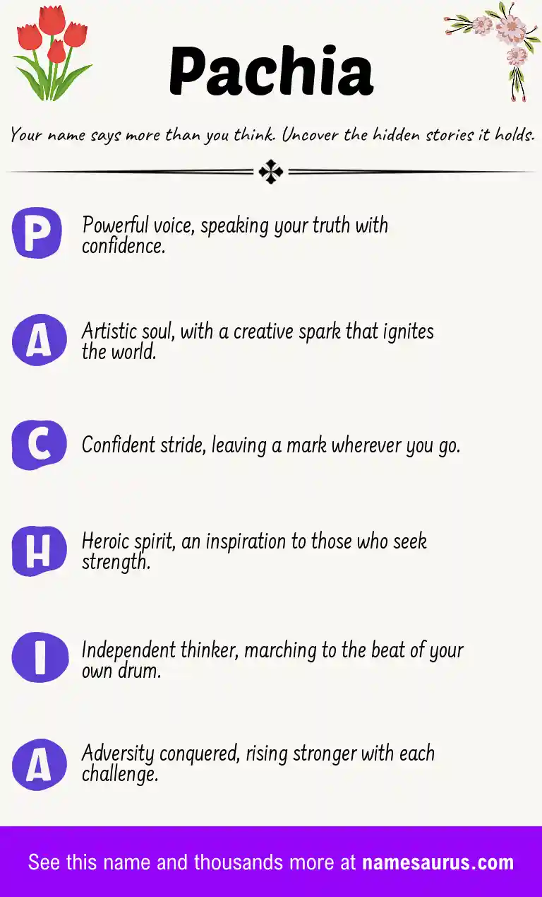 Acrostic poem about Pachia.