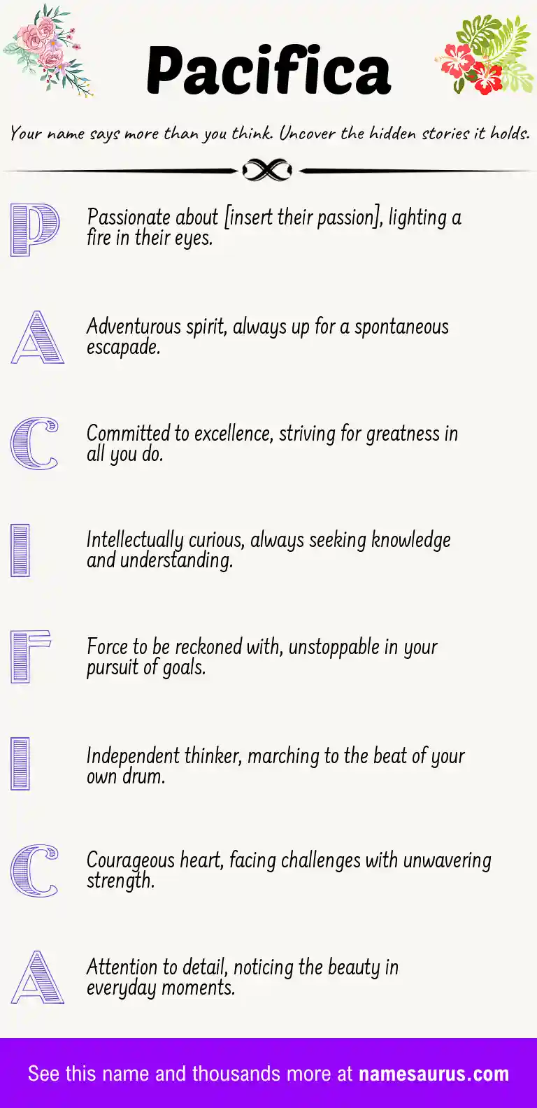 Acrostic poem about Pacifica.