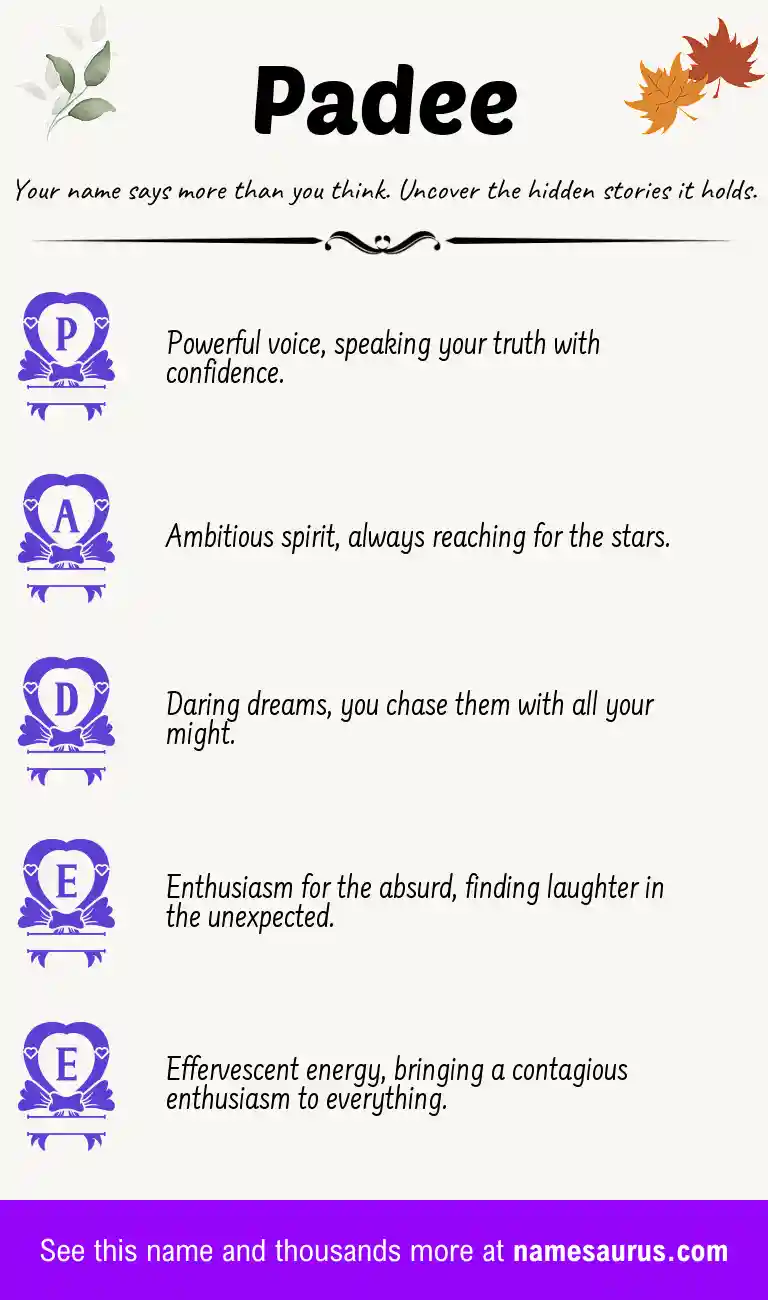 Acrostic poem about Padee.