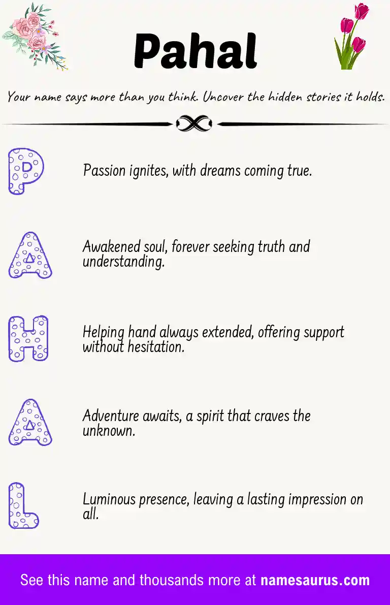 Acrostic poem about Pahal.