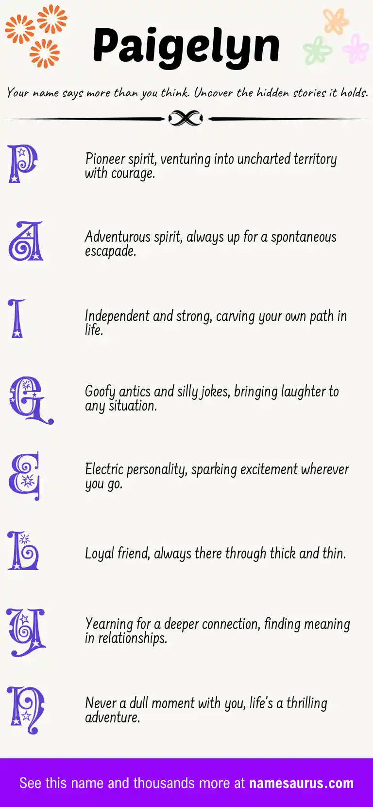 Acrostic poem about Paigelyn.
