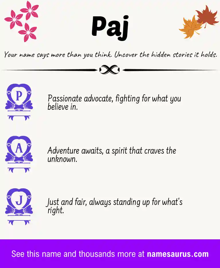 Acrostic poem about Paj.