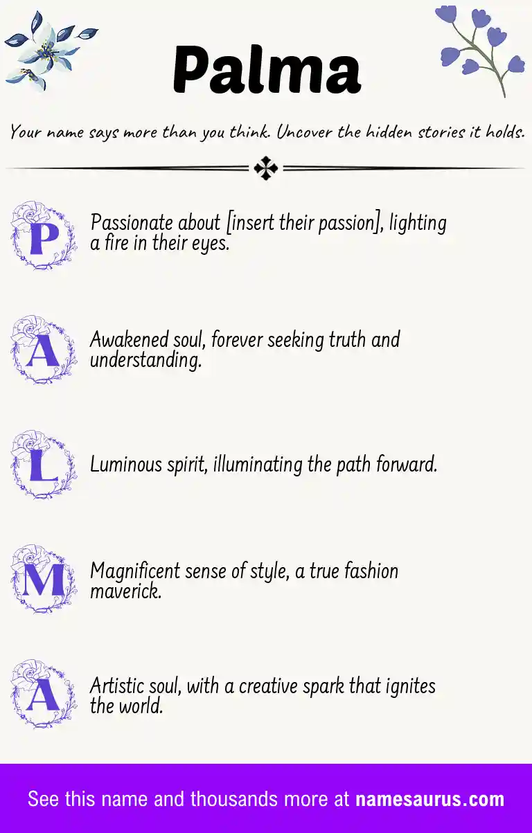 Acrostic poem about Palma.