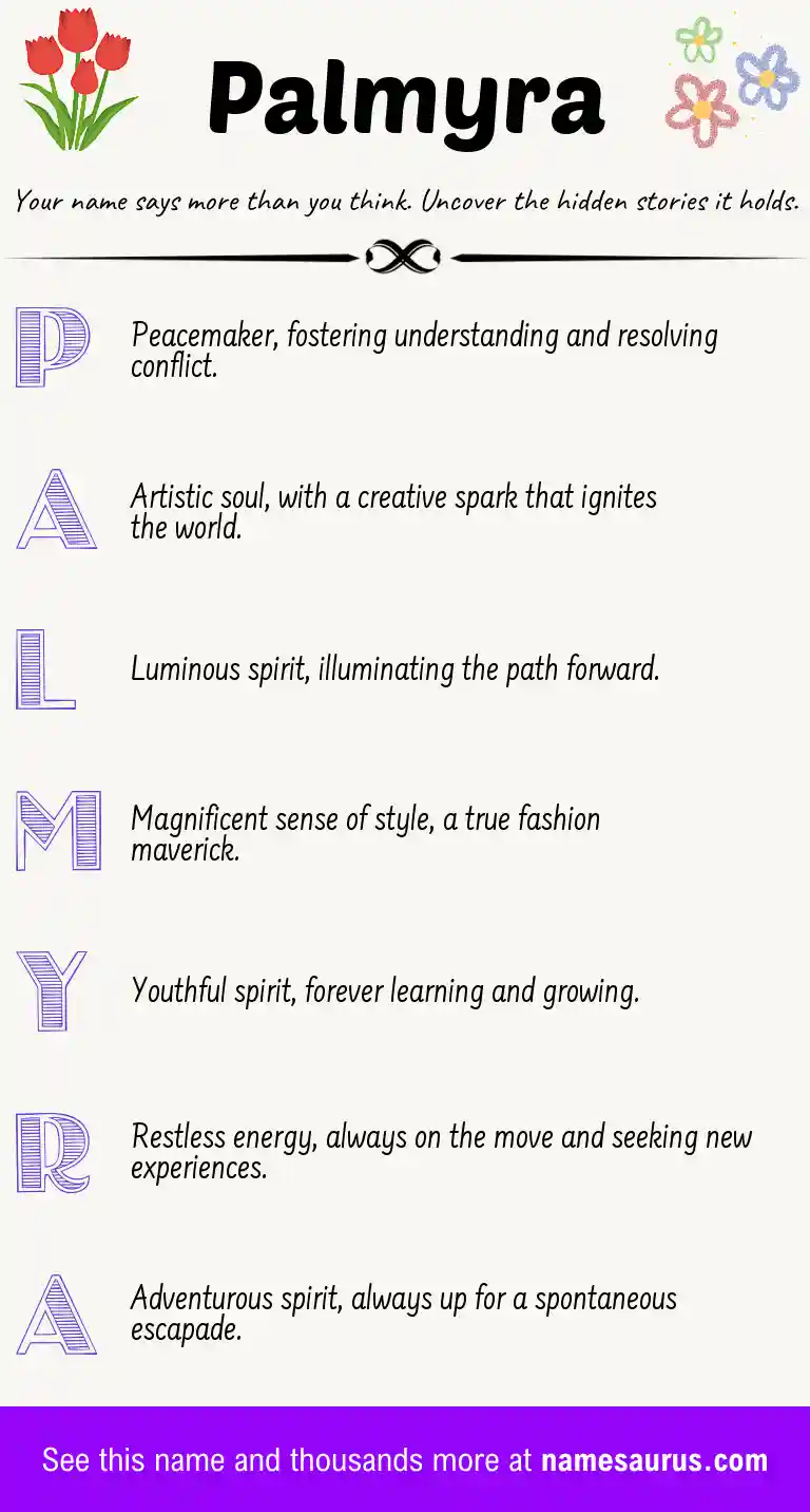Acrostic poem about Palmyra.
