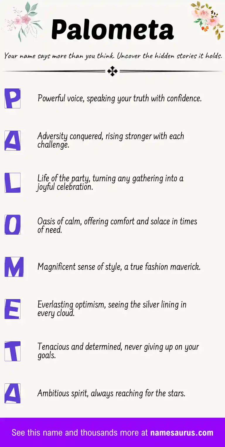 Acrostic poem about Palometa.
