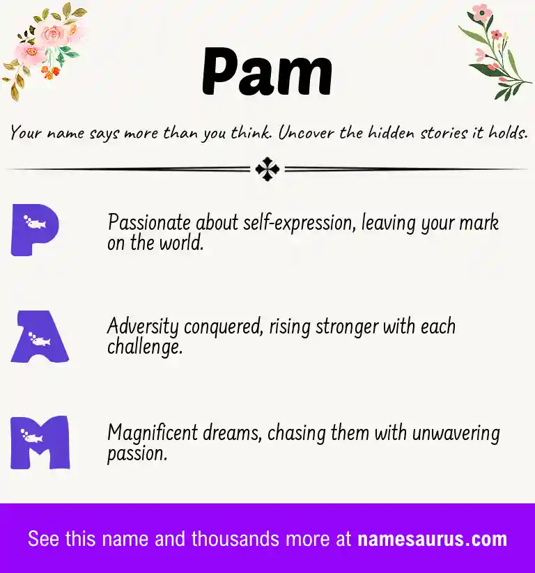 Acrostic poem about Pam.