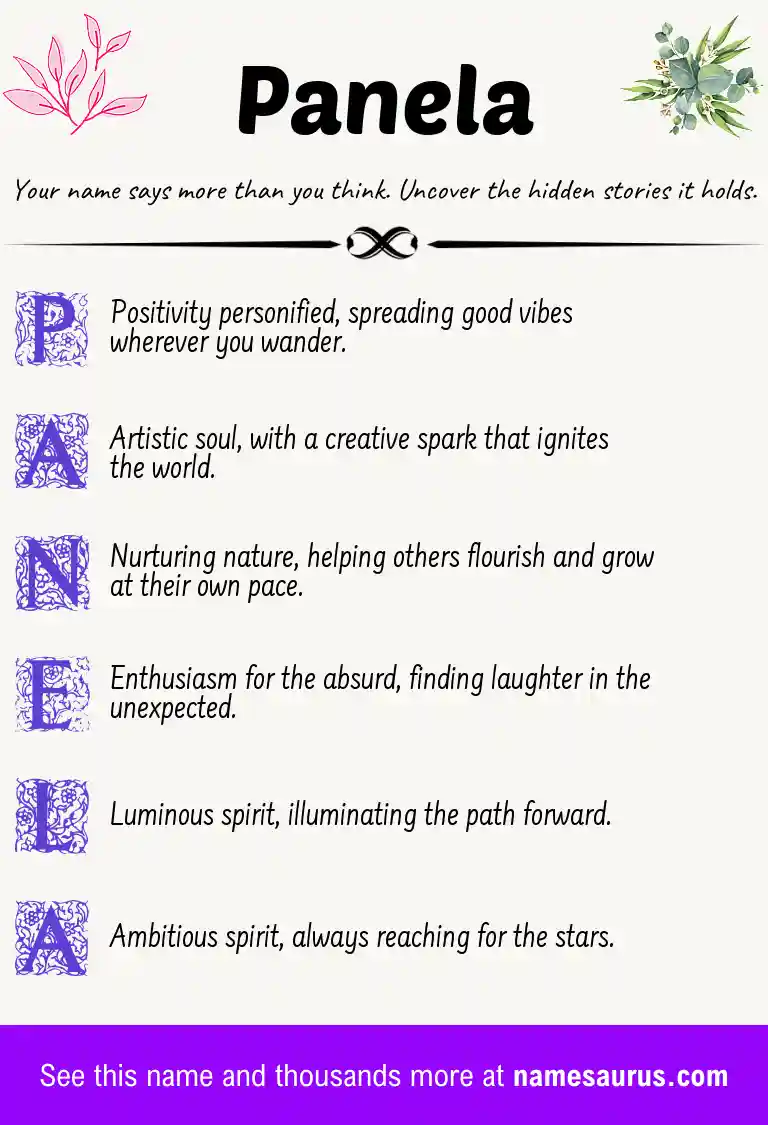 Acrostic poem about Panela.