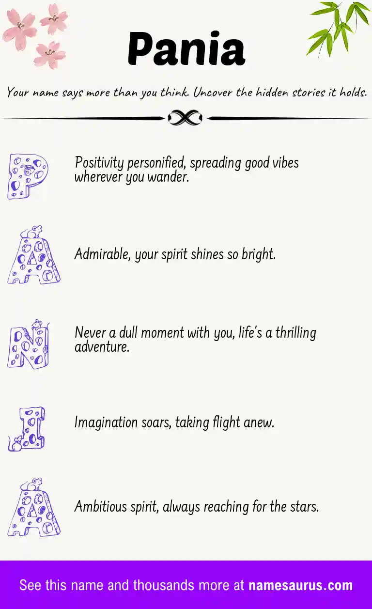 Acrostic poem about Pania.