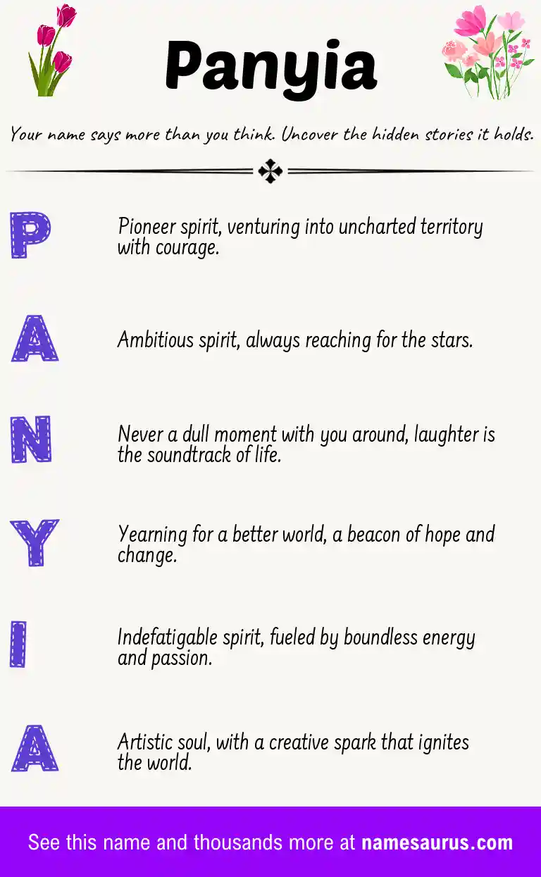 Acrostic poem about Panyia.
