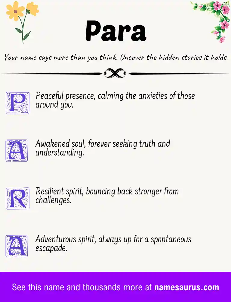 Acrostic poem about Para.