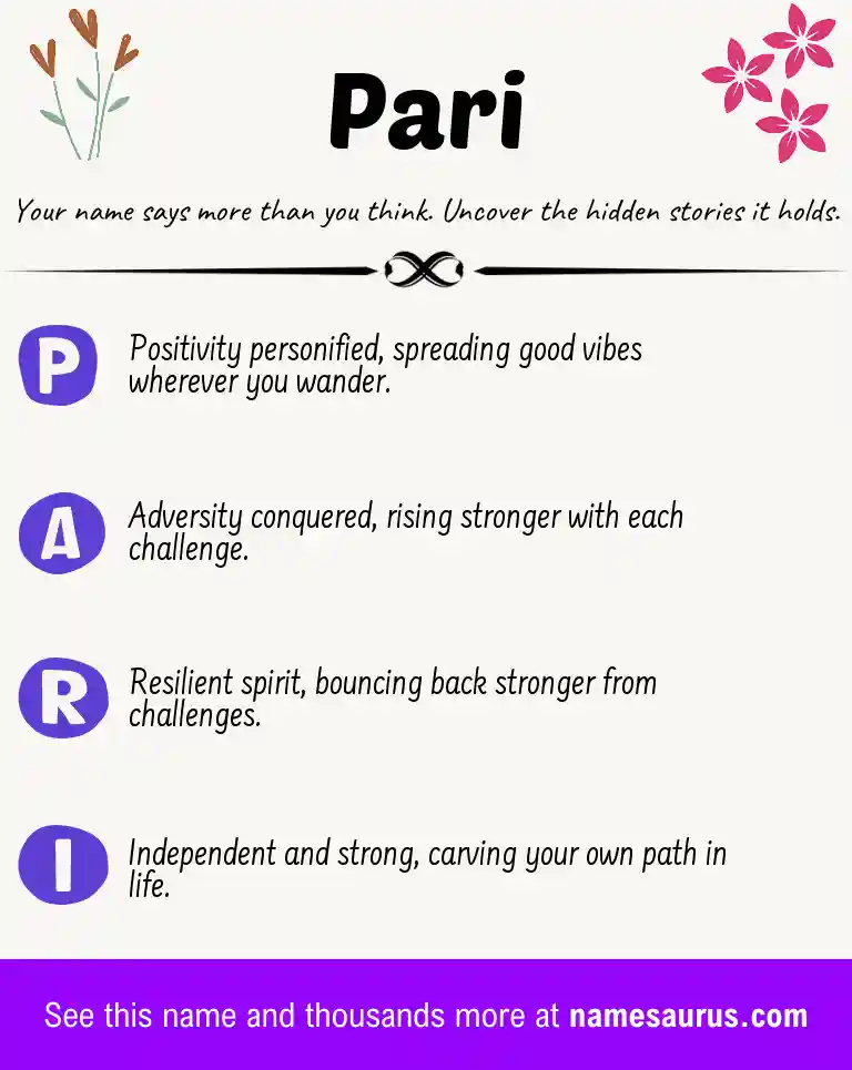Acrostic poem about Pari.