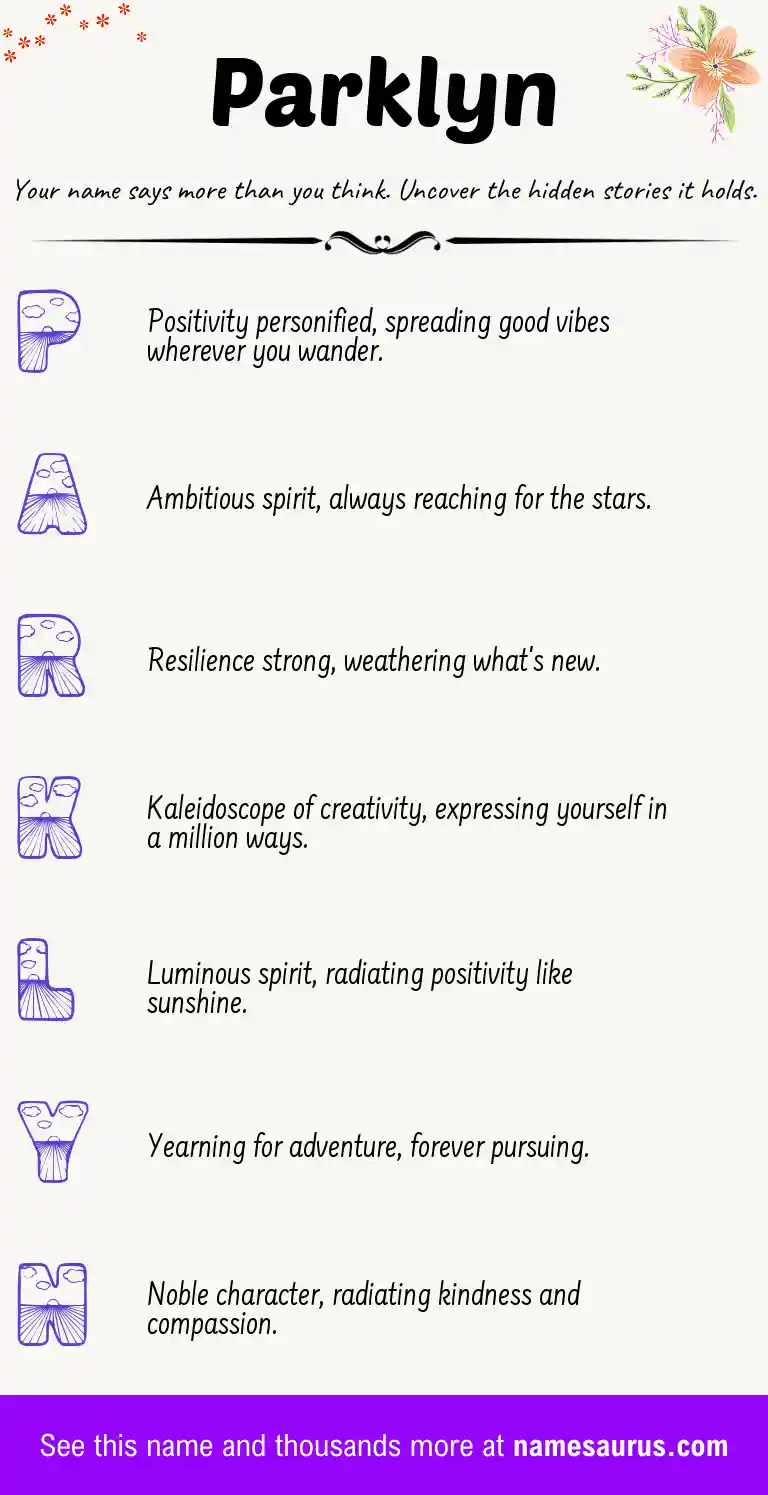 Acrostic poem about Parklyn.